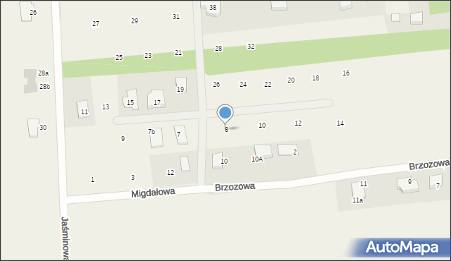 Kobylnica, Migdałowa, 8, mapa Kobylnica