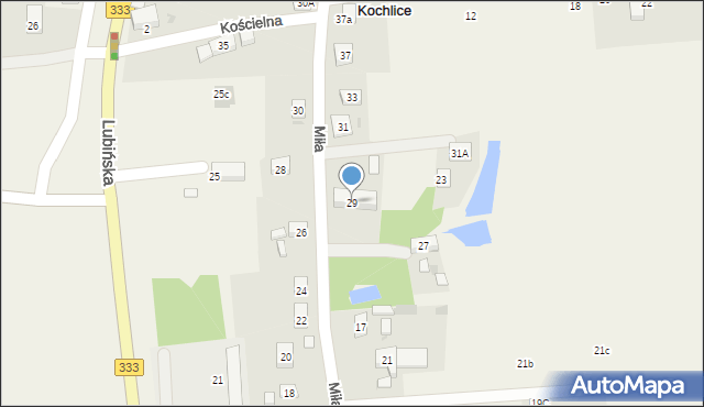 Kochlice, Miła, 29, mapa Kochlice