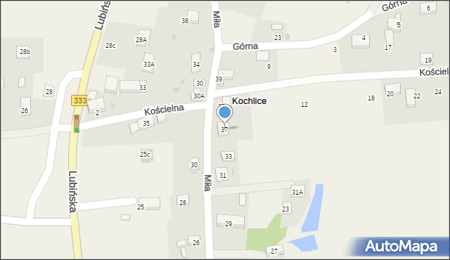 Kochlice, Miła, 37, mapa Kochlice