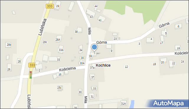 Kochlice, Miła, 40, mapa Kochlice