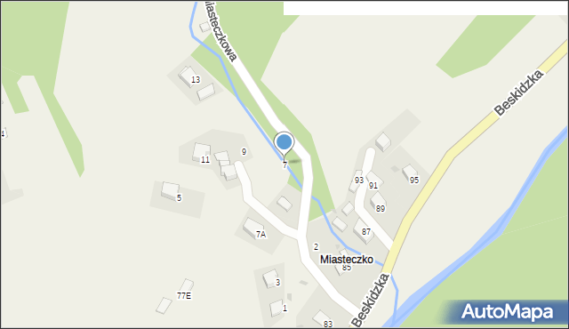 Kocierz Moszczanicki, Miasteczkowa, 7, mapa Kocierz Moszczanicki