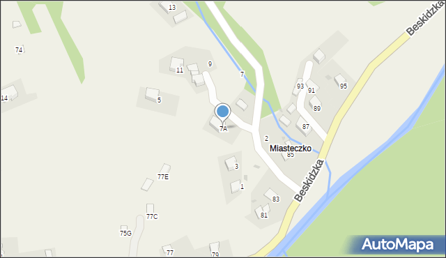 Kocierz Moszczanicki, Miasteczkowa, 7A, mapa Kocierz Moszczanicki