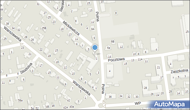 Kock, Mickiewicza Adama, 3, mapa Kock