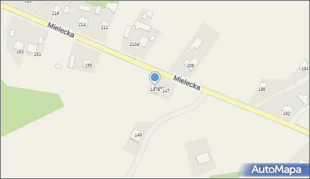 Kolbuszowa Dolna, Mielecka, 147a, mapa Kolbuszowa Dolna