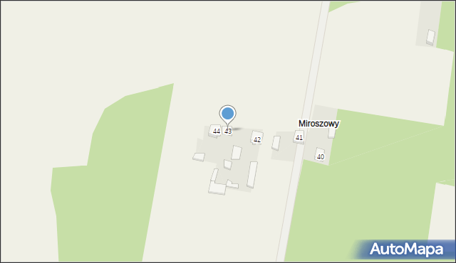 Kolonia Gidelska, Miroszowy, 43, mapa Kolonia Gidelska