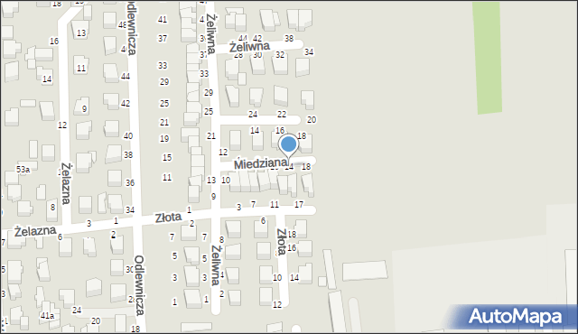 Koluszki, Miedziana, 14, mapa Koluszki