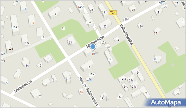 Konstancin-Jeziorna, Mickiewicza Adama, 10, mapa Konstancin-Jeziorna