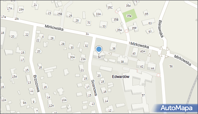 Konstancin-Jeziorna, Mirkowska, 34, mapa Konstancin-Jeziorna