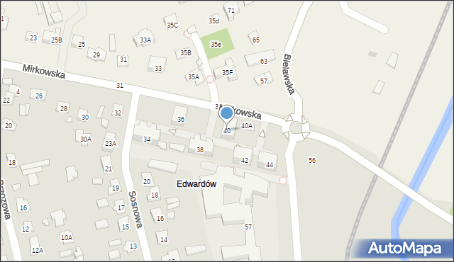 Konstancin-Jeziorna, Mirkowska, 40, mapa Konstancin-Jeziorna