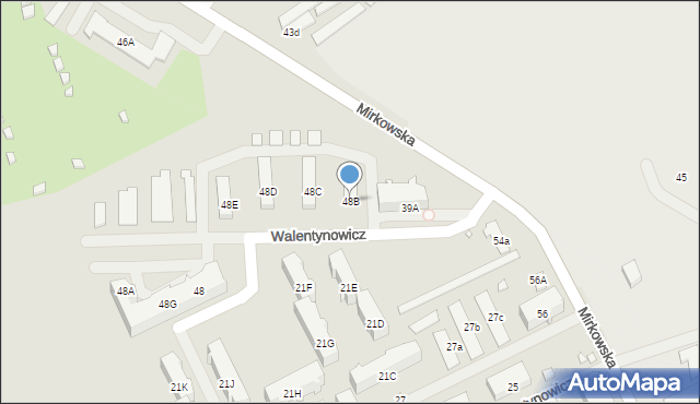 Konstancin-Jeziorna, Mirkowska, 48B, mapa Konstancin-Jeziorna