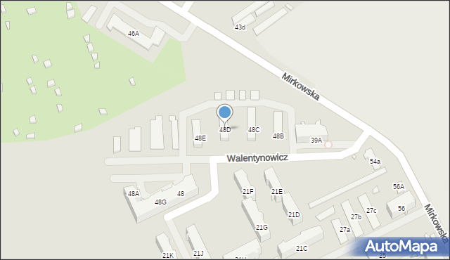 Konstancin-Jeziorna, Mirkowska, 48D, mapa Konstancin-Jeziorna