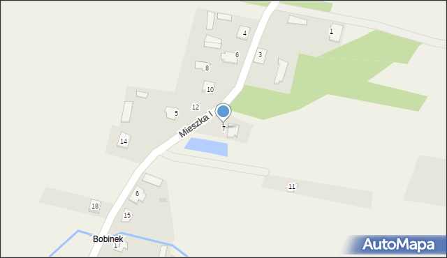 Kordowo, Mieszka I, 7, mapa Kordowo