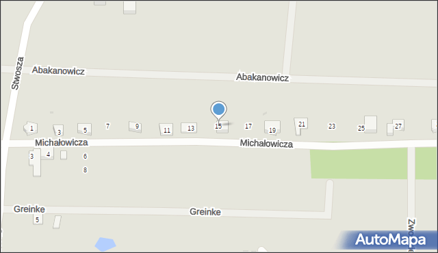 Kościerzyna, Michałowicza Jana, 15, mapa Kościerzyna