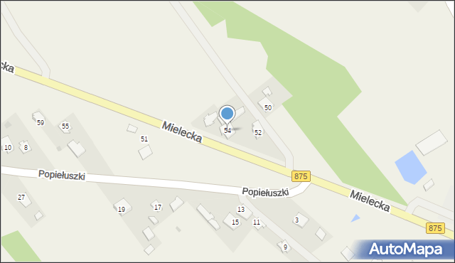 Kosowy, Mielecka, 54, mapa Kosowy