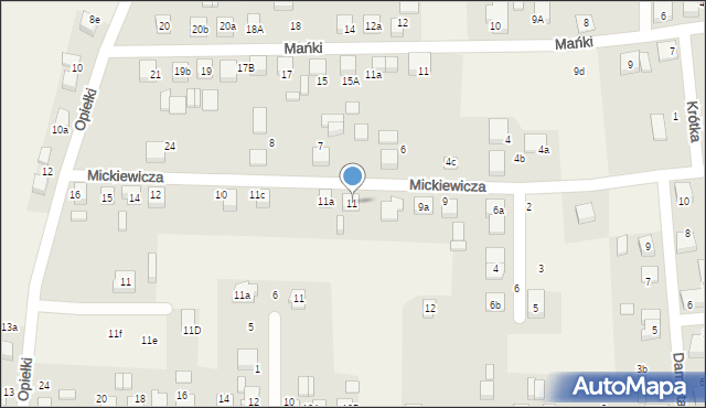 Koszęcin, Mickiewicza Adama, 9b, mapa Koszęcin