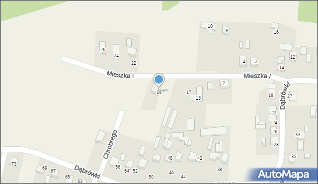 Koszęcin, Mieszka I, 19, mapa Koszęcin