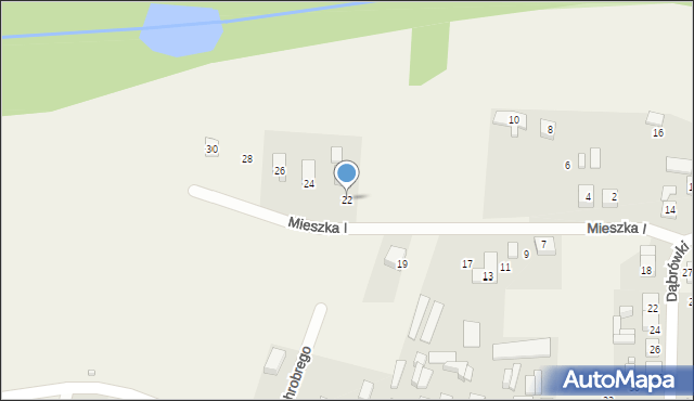Koszęcin, Mieszka I, 22, mapa Koszęcin