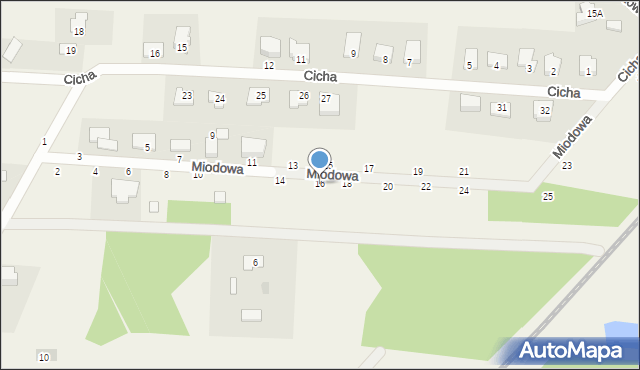 Kozłów Biskupi, Miodowa, 16, mapa Kozłów Biskupi