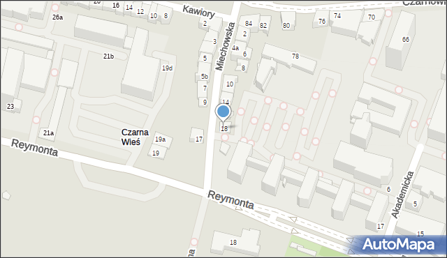 Kraków, Miechowska, 18, mapa Krakowa
