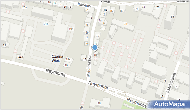 Kraków, Miechowska, 18, mapa Krakowa