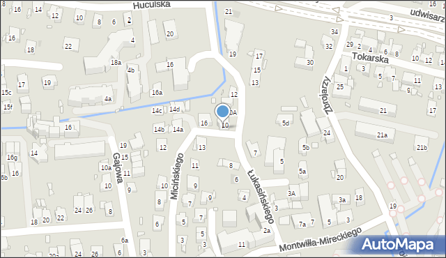 Kraków, Micińskiego Tadeusza, 18, mapa Krakowa