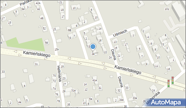 Kraków, Mieczników, 1a, mapa Krakowa