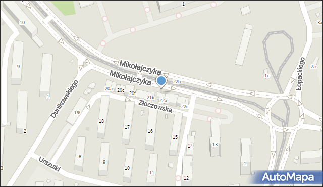 Kraków, Mikołajczyka Stanisława, 21b, mapa Krakowa