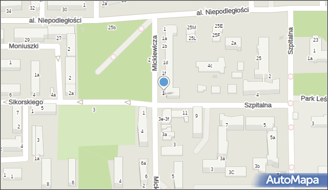 Kraśnik, Mickiewicza Adama, 1k, mapa Kraśnik