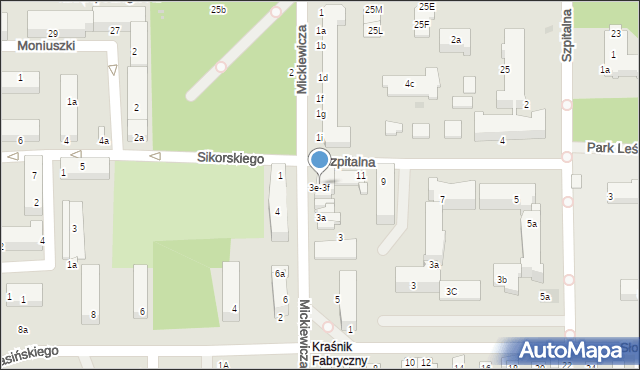 Kraśnik, Mickiewicza Adama, 3f, mapa Kraśnik