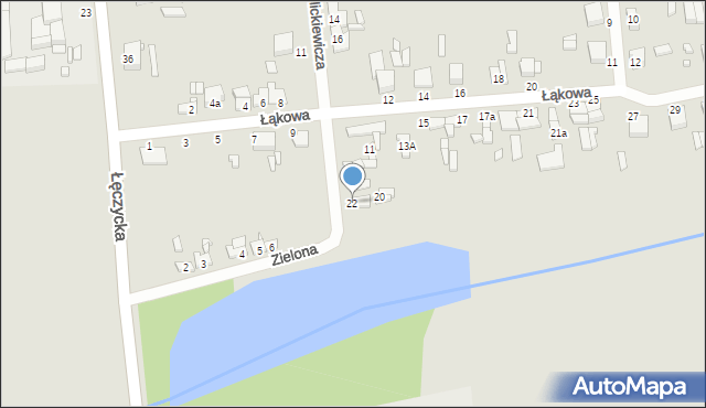 Krośniewice, Mickiewicza Adama, 22, mapa Krośniewice
