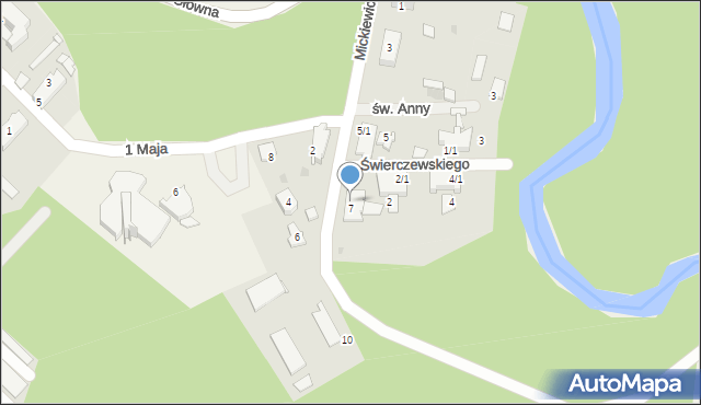 Krupski Młyn, Mickiewicza Adama, 7/3, mapa Krupski Młyn