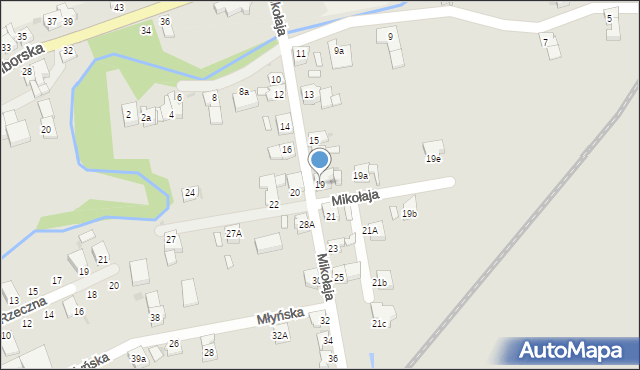 Krzanowice, Mikołaja, 19, mapa Krzanowice