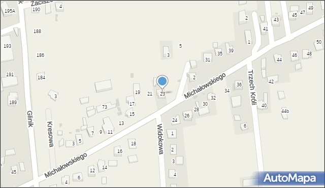 Krzysztoforzyce, Michałowskiego Piotra, 23, mapa Krzysztoforzyce