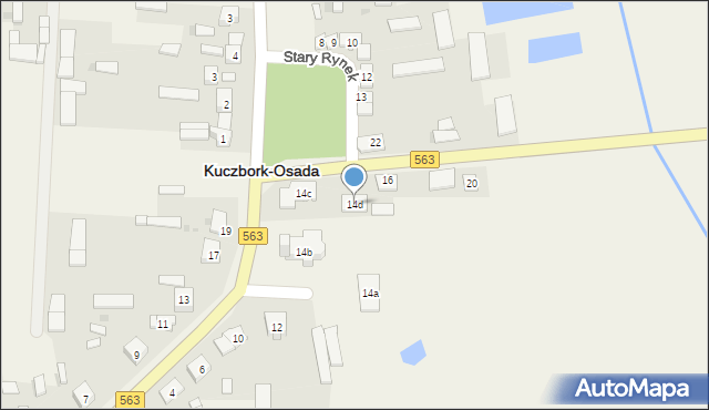 Kuczbork-Osada, Mickiewicza Adama, 14d, mapa Kuczbork-Osada