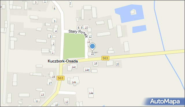 Kuczbork-Osada, Mickiewicza Adama, 22, mapa Kuczbork-Osada