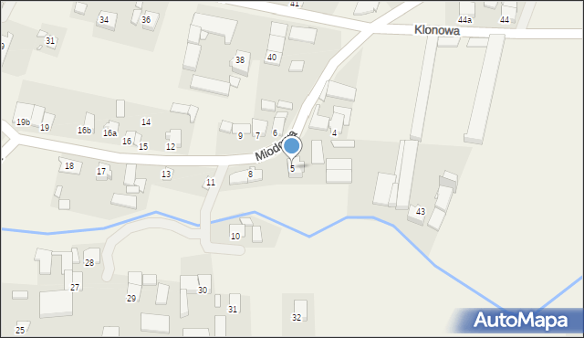 Kujakowice Górne, Miodowa, 5, mapa Kujakowice Górne