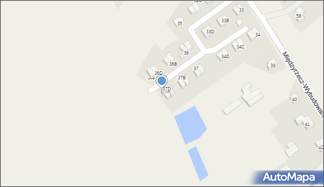 Kuźnik, Międzyrzecz-Wybudowanie, 37E, mapa Kuźnik