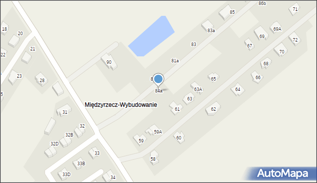 Kuźnik, Międzyrzecz-Wybudowanie, 84a, mapa Kuźnik