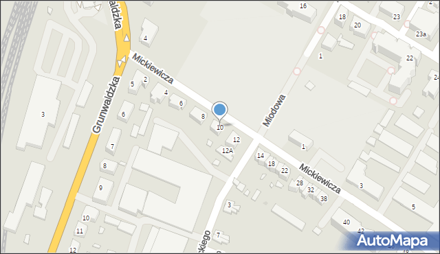 Kwidzyn, Mickiewicza Adama, 10, mapa Kwidzyn