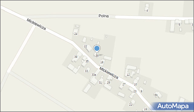 Łambinowice, Mickiewicza Adama, 20, mapa Łambinowice