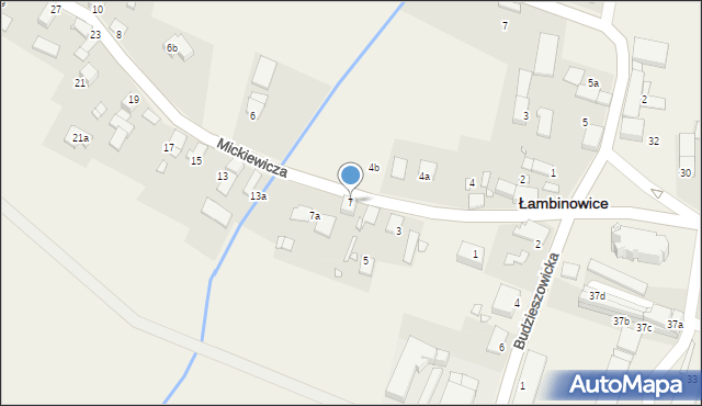Łambinowice, Mickiewicza Adama, 7, mapa Łambinowice