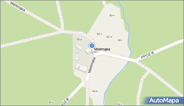 Laskowo, Mielimąka, 1, mapa Laskowo