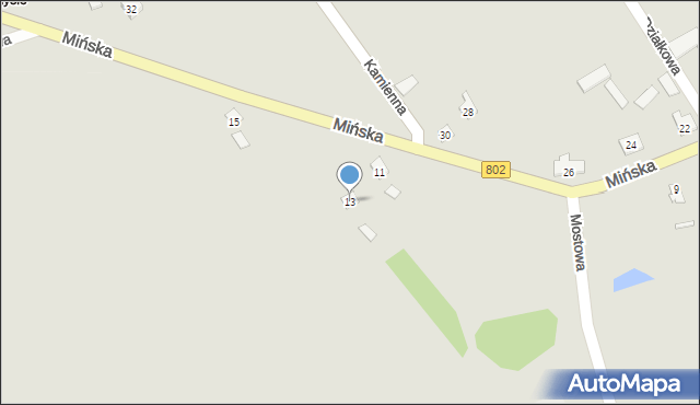 Latowicz, Mińska, 13, mapa Latowicz