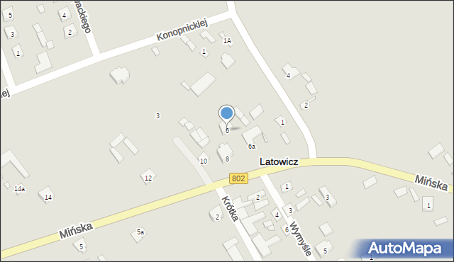 Latowicz, Mińska, 6, mapa Latowicz