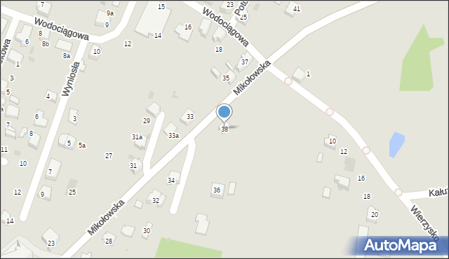 Łaziska Górne, Mikołowska, 38, mapa Łaziska Górne