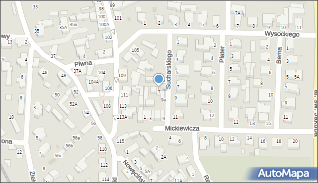 Łeba, Mickiewicza Adama, 7, mapa Łeba