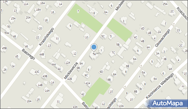 Legionowo, Mickiewicza Adama, 7A, mapa Legionowo