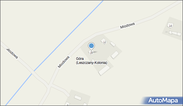 Leszczany, Miodowa, 10, mapa Leszczany