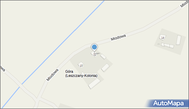 Leszczany, Miodowa, 12, mapa Leszczany