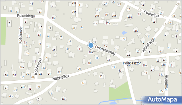 Leżajsk, Michałka Tomasza, 16a, mapa Leżajsk